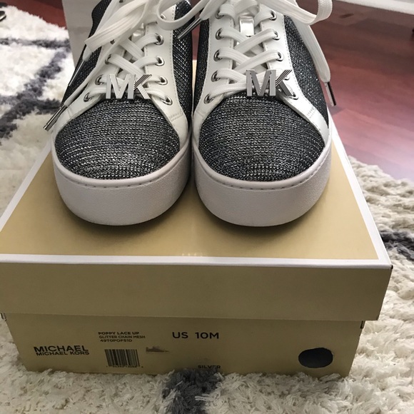 Poppy Glitter Chain Mesh Michael Kors sneakers - Picture 3 of 9
